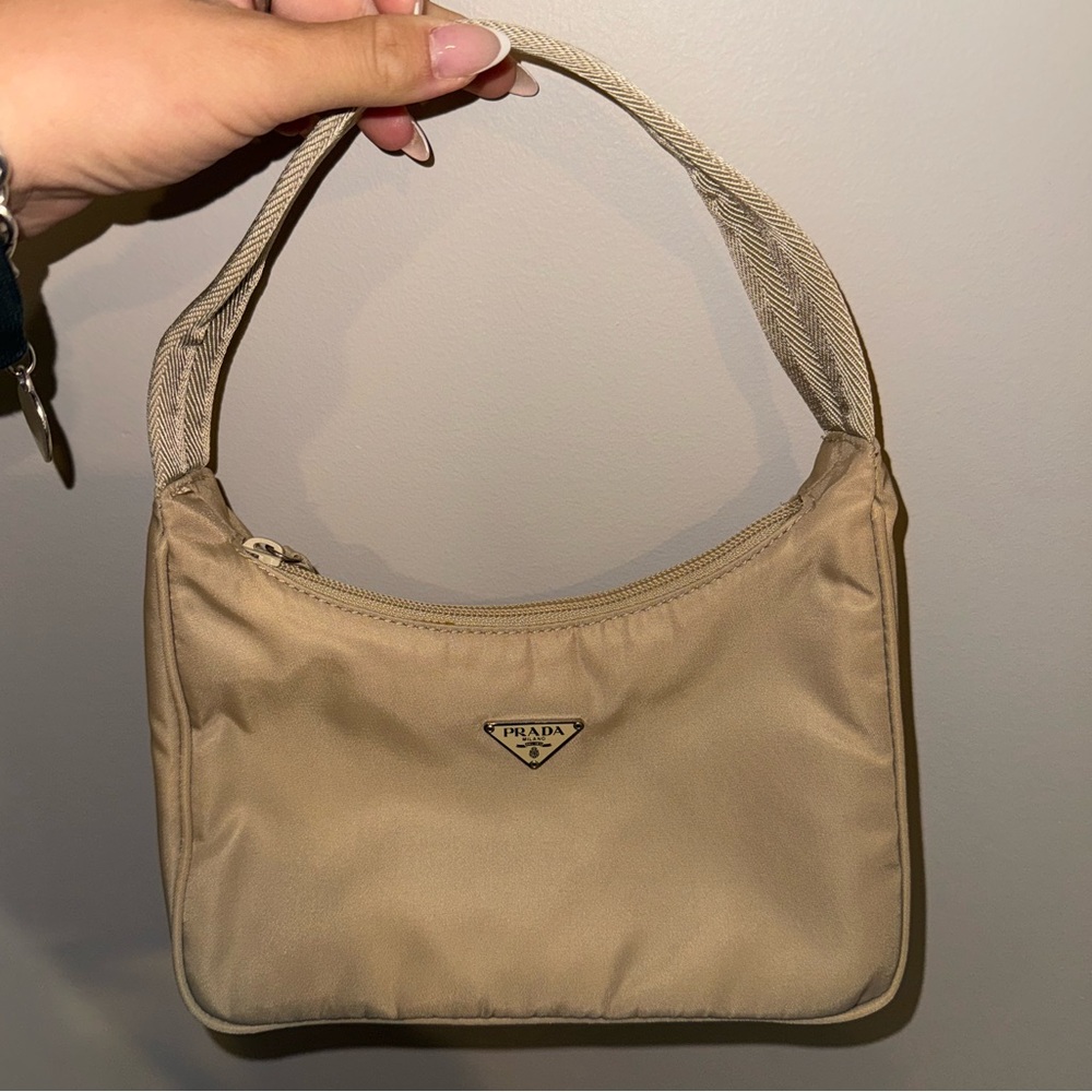 Prada Re-edition Nylon Bag Beige